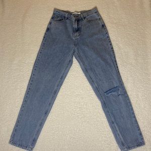 Denim straight leg jeans